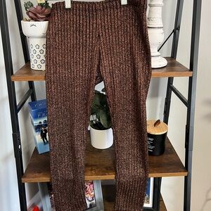 ZARA Girl Leggings Brown Sparkling